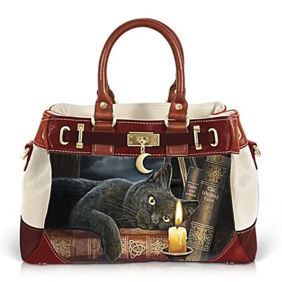 Bradford Exchange Shoulder Bag Cat painting for Women, - Picture 1 of 7